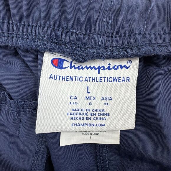 Champion Swim Trunks Size L Navy Blue Cargo Pocket Board Shorts Drawstring Nylon - Picture 5 of 9